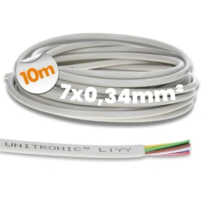 Imagen de 10 metros Lapp 0028407 Unitronic LiYY cable de datos PVC, 7 x 0,34 mm², señal, timbre, alargador LED, conductores, soldadura para placa