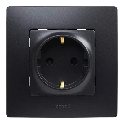 Imagen de Legrand 396492 NL Toma 2P+T Monobloc, Negro, Individual