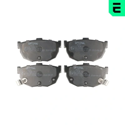 Imagen de OPTIMAL BP 09603 Juego de pastillas freno Eje trasero con avisador acústico desgaste HYUNDAI: COUPE, Coupe II, Elantra III Hatchback