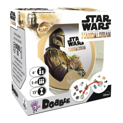 Imagen de Zygomatic, Dobble Star Wars: The Mandalorian, Juego Familiar, de Cartas, 2 8 Jugadores, a Partir 6 años, 15+ Minutos, alemán