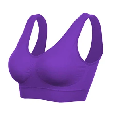 Imagen de Boolavard Sujetador Cómodo para Mujer, Clásico Bustier, Push Up y Sin Aros (FR/ES, Letras, 3XL, Regular, Púrpura)