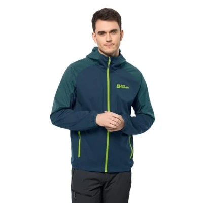 Imagen de Jack Wolfskin Feldberg Sudadera con Capucha M Chaqueta Softshell, Hombre, Mar Oscuro