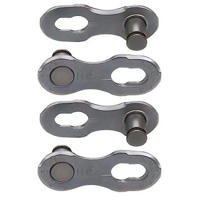 Imagen de KMC Missing Links E10 10nr, Enganche Cadena 10v 5 9mm Blister 2 Unidades Unisex Adulto, Plata, Pares