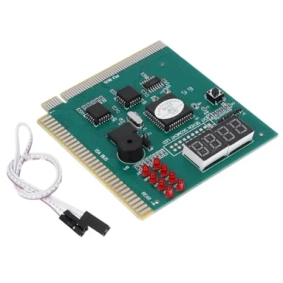 Imagen de MSCHENZW Analizador de PC 4 dígitos para diagnóstico tarjetas postales, comprobador placa base ISA PCI Bus, base, pantalla fallos, accesorios piezas