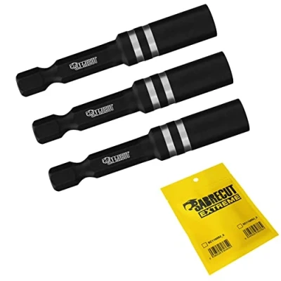 Imagen de 3 x SabreCut SC1160S2_3 Portapuntas magnéticos profesionales con clasificación de impacto 55 mm (magnéticos solo para puntas y NO tornillos) destornilladores