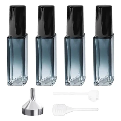 Imagen de EHDWXVZM Frascos dispensadores de perfume 4 piezas, herramientas dispensadoras 3 atomizador perfume, botella líquido recargable, recarga muestra