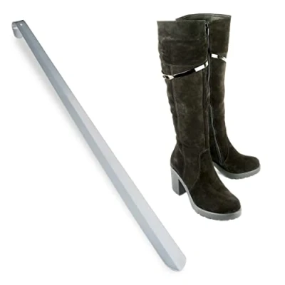 Imagen de Relaxdays Calzador Largo de Zapatos XL para Colgar, Metal, Plateado, 70 cm, Hierro