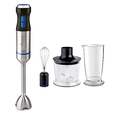 Imagen de Ufesa BP4762 Vario 1450 Max Batidora de Mano, Potencia 1400 W, 20 Velocidades + Turbo, Cuerpo y 4 Cuchillas Acero Inoxidable, Diseño Ergonómico Anti Salpicaduras, Accesorios Incluidos, Sin BPA
