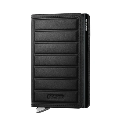 Imagen de Secrid Slimwallet Emboss Lines Black Grabado gratuito