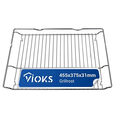 Imagen de VIOKS rejilla para horno de repuesto parrilla 455 x 375 mm Bosch 00577170 y acero inoxidable
