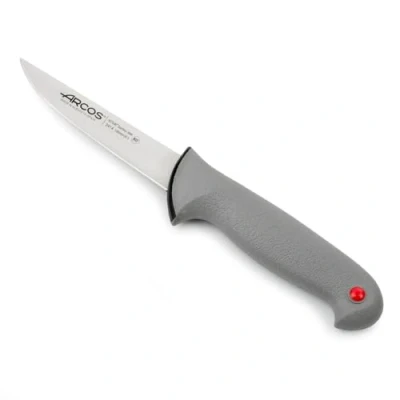 Imagen de Arcos Serie Colour Prof Cuchillo Carnicero Hoja de Acero Inoxidable Nitrum 130 mm Mango Polipropileno Recubierto Elastómero Color Gris