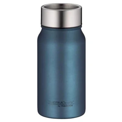 Imagen de THERMOcafé by THERMOS TC DRINKING MUG Blue mat 0,35 l, taza térmica de acero inoxidable, café para llevar, a prueba fugas, 8 horas caliente 16 fría, apta lavavajillas, sin BPA
