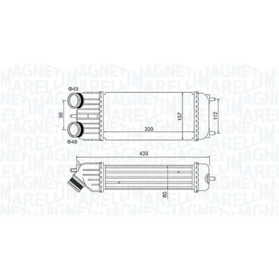 Imagen de MAGNETI MARELLI 351319204250 Intercooler CITROËN: C3 II, Picasso, PEUGEOT: 207 Hatchback, SW