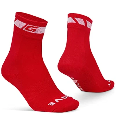 Imagen de GripGrab Spring Fall Thermolite Midseason Padded Thermal Bicycle Socks Cushioned Breathable for Cycling Hiking Walking Calcetines Ciclismo, Unisex Adult, Rojo, S (38 41)