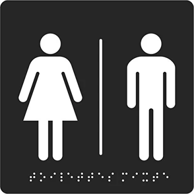 Imagen de Pavo 8055951 hombres Türschild WC y mujeres con Braille, 150 x 2 mm