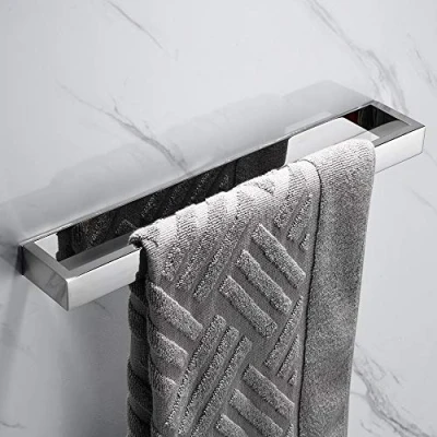 Imagen de Celbon Toallero Baño Adhesivo Acero Inoxidable de Barra Sin Agujeros (Cromo, 30CM)