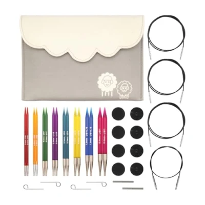 Imagen de KnitPro Trendz Agujas de tejer circulares intercambiables Juego puntas alfileres lujo multicolor 3,50, 4,00, 4,50, 5,00, 5,50, 6,00, 7,00 y 8,00