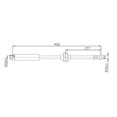 Imagen de METZGER 4110108 Latiguillos de Freno 402 OPEL: Corsa D Hatchback, FIAT: Grande Punto Hatchback