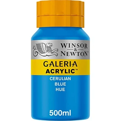 Imagen de Winsor &amp; Newton Galería Pintura Acrílica , 500 ml, Azul (Cerulean Blue Hue)