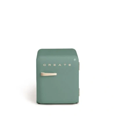 Imagen de CREATE / RETRO FRIDGE 50 SAND/Frigorífico verde sage maneta arena 85W, minibar, un estante, diseño retro, cm, dos repisas, capacidad de 48L, bajo consumo, 50x44x49,8 cm