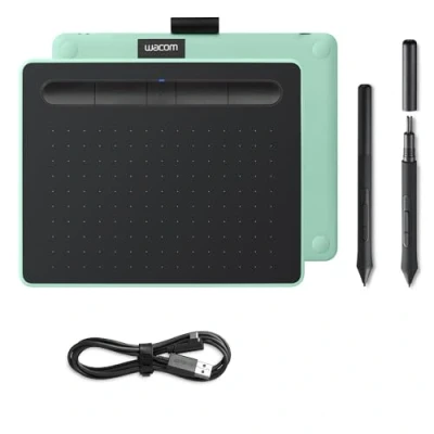 Imagen de Tableta gráfica Wacom Intuos Comfort S, Bluetooth, Negra y verde