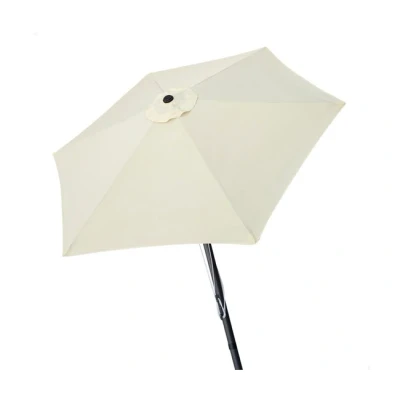 Imagen de AKTIVE 61122 Sombrilla jardín y terraza exterior hexagonal antiviento Ø270 cm Altura 2,4m Protección UV50 de aluminio, fácil plegar e instalar Sombrillas terraza, parasol