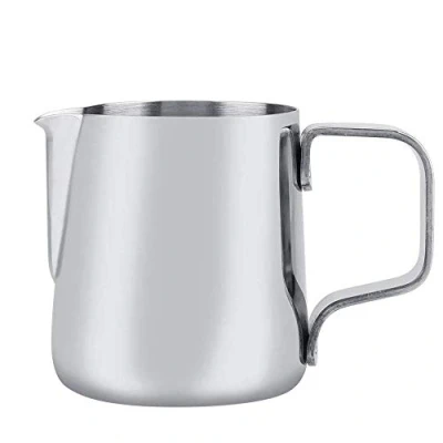 Imagen de Jarra de Leche, Leche Espuma Jarra, Acero Inoxidable 100ml Café Cero Taza Espumador y Latte para Capuchino (Plata)