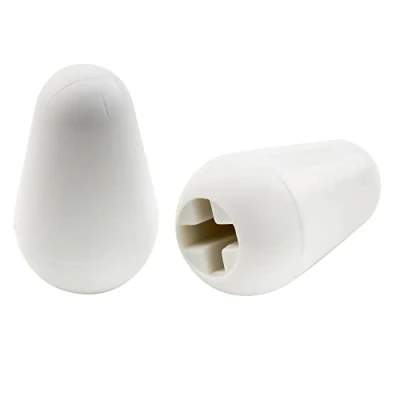 Imagen de Musiclily Pro Tamaño Pulgadas Botón para Interruptor de Palanca 5 vías Guitarra Eléctrica, Blanco (2 piezas)