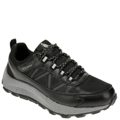 Imagen de Skechers Urbex, Zapatillas Hombre, Black Duraleather Mesh Charcoal Trim, 41 EU
