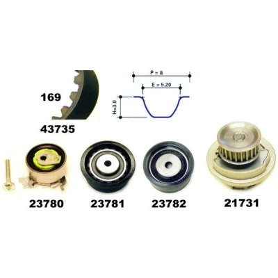 Imagen de MAPCO 41735 Bomba de Agua + Kit Distribucion OPEL: Vectra B Berlina