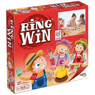 Imagen de Cayro Ring Win + 6 Años Velocidad y Diversión Juego de Mesa para Niños Sé el Primero en Encontrar Animal Correcto Ideal 2 a 5 Jugadores