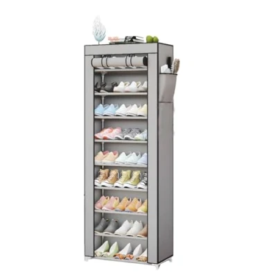 Imagen de MAGIC SELECT Zapatero de Tela. Organizador Calzado Entrada con 10 Niveles. Recibidor. Estantería Zapatillas. Almacenamiento para Hogar, Dormitorio. 158x58x30cm (28 Pares)