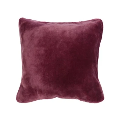 Imagen de Gözze Fundas de cojín Sensación Cachemira Premium, Set 2, 500 g/m², 50 x cm Rojo Baya