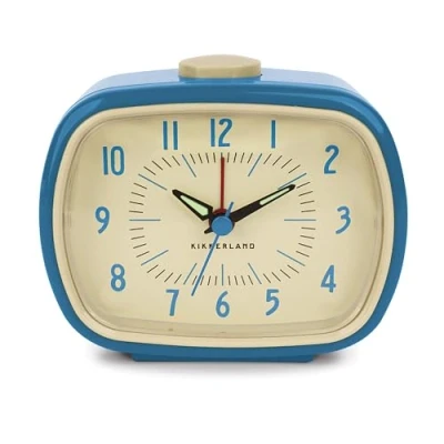Imagen de Kikkerland ABS AC08 BL, Despertador Retro, Azul