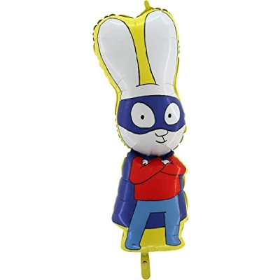 Imagen de Toyland® Globo de papel aluminio con forma conejo Simon 84 cm, globos fiesta para niños
