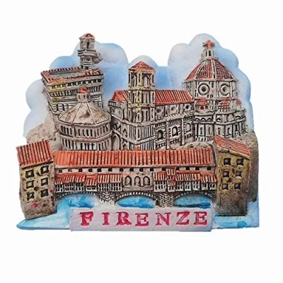 Imagen de imán 3D para nevera, diseño de Florencia, Italia, el hogar y la cocina, nevera regalo recuerdo viaje