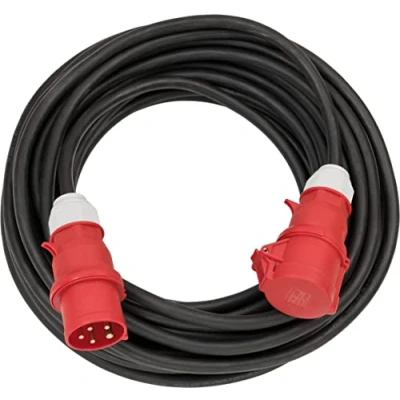 Imagen de Brennenstuhl Professional cable alargador de enchufe CEE 400V/32A (cable 10 m, 5 polos, conector CEE, para uso en exteriores, Made in Germany) negro