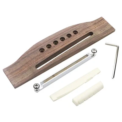 Imagen de Juego de 6 cuerdas ajustables puente palisandro para guitarra acústica