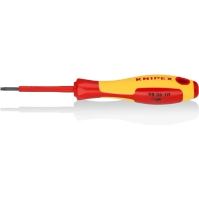 Imagen de Knipex Destornillador para tornillos Torx® bruñido, mango aislante en dos componentes, según norma VDE 160 mm 98 26 10