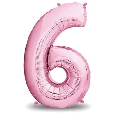 Imagen de envami® Globos de Cumpleãnos 6 101 CM Globo Años Numero Decoracion Cumpleaños Niñas Numeros Gigantes para Fiestas Vuelan con Helio, Rosas