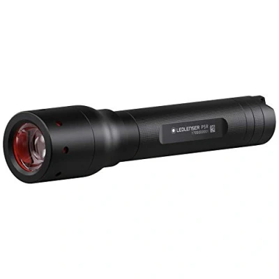 Imagen de Ledlenser P5R linterna compacta LED, 420 lúmenes, batería recargable de litio 14500, 240 m alcance, enfocable, hasta 15 h autonomía, incl. sistema carga magnético y soporte pared