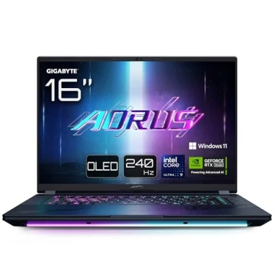 Imagen de Gigabyte AORUS Master 16 BYH Portátil Gaming 16,0“, 240Hz OLED, Intel Core 275HX, RTX 5080 GPU, 32GB DDR5 5600MHz, 1 x Gen4 1TB SSD, Windows 11 Pro, Garantía de 2 años, BYHC5ESE64SP