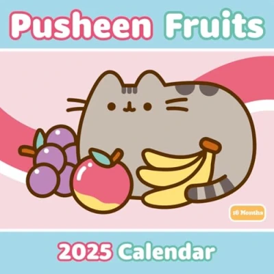 Imagen de Pyramid International Pusheen Calendario 2025 Planificador oficial de 16 meses, adorables ilustraciones Pusheen, cuadrícula grande para notas, regalo fanáticos y amantes los
