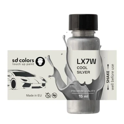 Imagen de SD COLORS Cool Silver LX7W X7W P5 Pintura para retocar (15 ML), color plateado