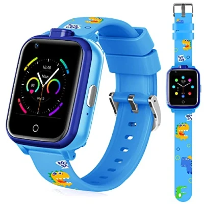 Imagen de OKYUK Reloj Inteligente 4G para niños, rastreador GPS, múltiples Estilos de Escritorio Elegir, Llamadas bidireccionales, Competencia Imagen, SOS, Wi Fi, Pantalla táctil Impermeable niños