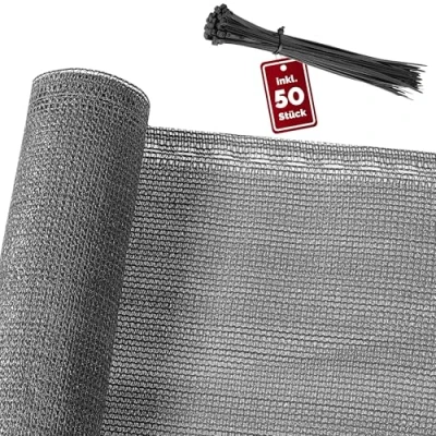 Imagen de Detex Pantalla para Balcón Protectora de Privacidad 1,2x10m PEAD 150g/m² Malla Sombra Protección UV Gris
