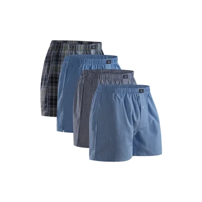 Imagen de Danish Endurance 4 PACK Casual Boxer, Hombre, Talla: Large, Multicolor assorted blue stripes mix
