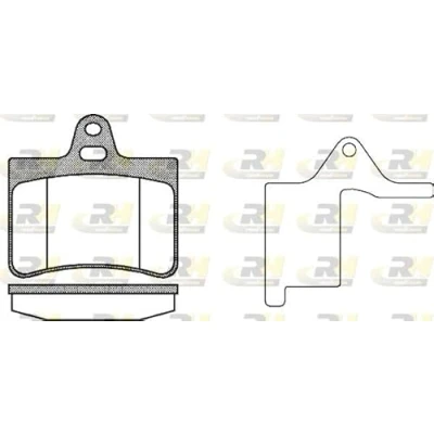 Imagen de ROADHOUSE 2830.20 Juego de pastillas freno Eje trasero con lámina adhesiva accesorios CITROËN: C5 I Hatchback, II Hatchback
