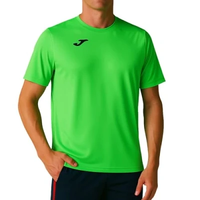 Imagen de Joma Camiseta Deportiva Manga Corta Hombre, Ligera y Transpirable para Todo Tipo de Deporte, Combi, 6XS, Verde Flúor