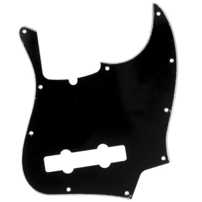 Imagen de Musiclily Pro 5 Cuerdas 10 Agujeros Estilo Contemporáneo J Bass Pickguard Golpeador para Bajo Fender Jazz American,3 capas Negro